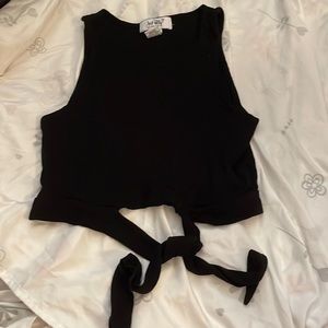 Halter tank top with front tie.